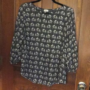 Rayon top with elephants